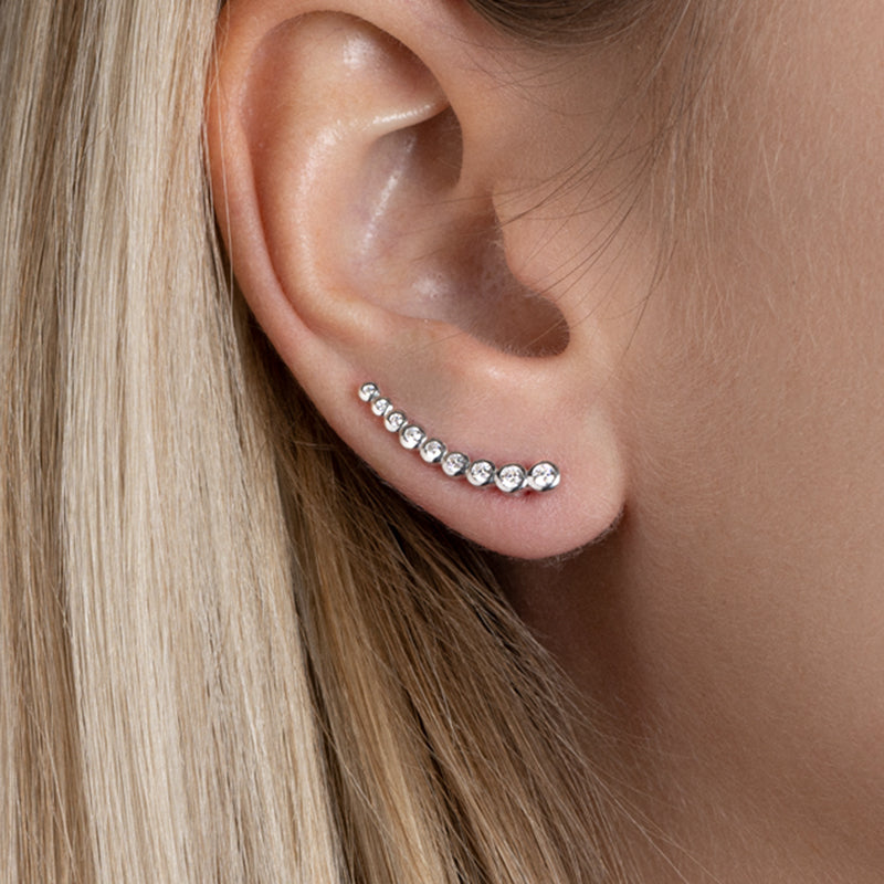 Barrettes d'oreilles LEÏLA - argent