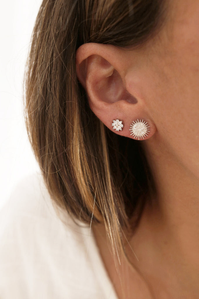 Puces d'oreilles LOUISE - argent