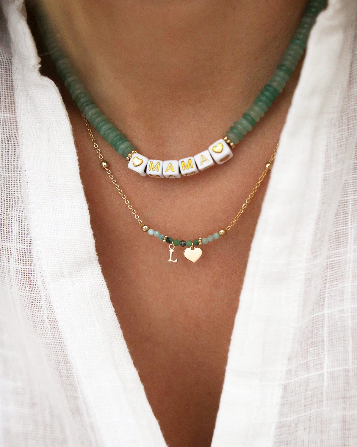 Collier LUMINEUX vert