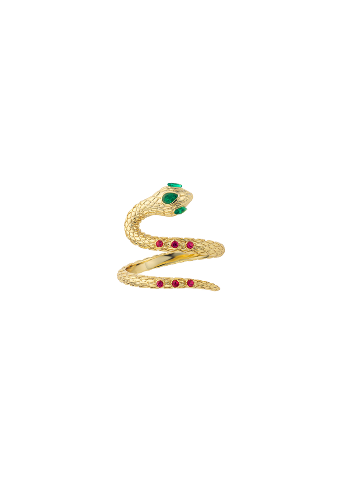 Bague GREEN FUCHSIA SNAKE