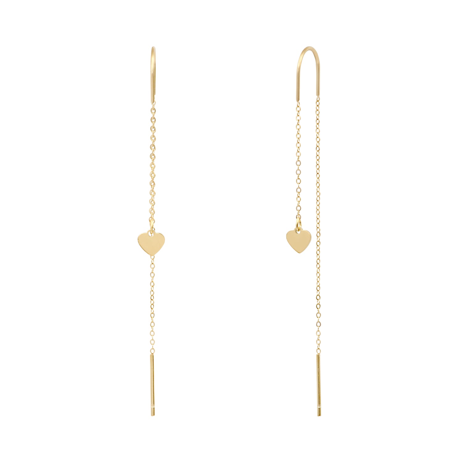 Boucles d'oreilles chaine VIRGINIE - coeur