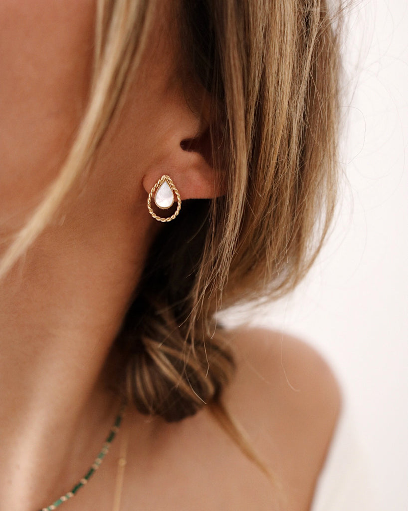 Boucles d'oreilles GOUTTES TORSADÉES