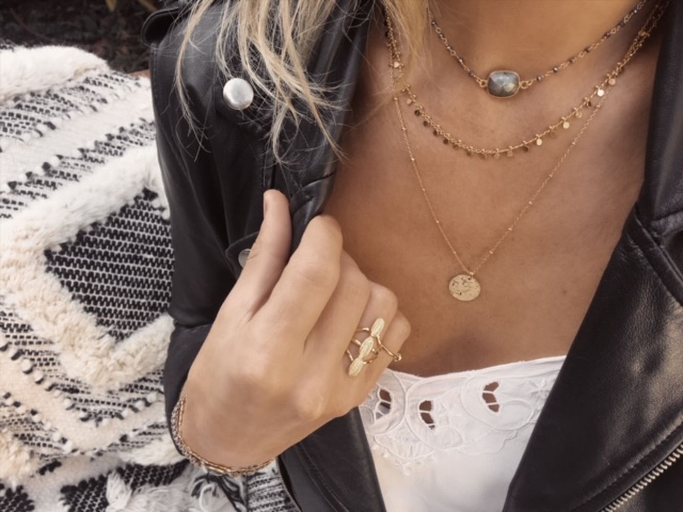 Choker ANJALI MUDRA labradorite