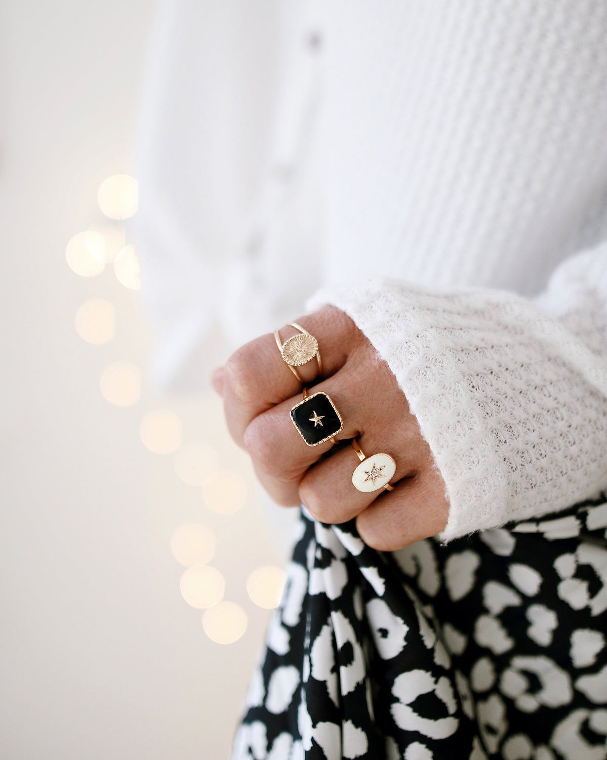 STELLA star onyx ring