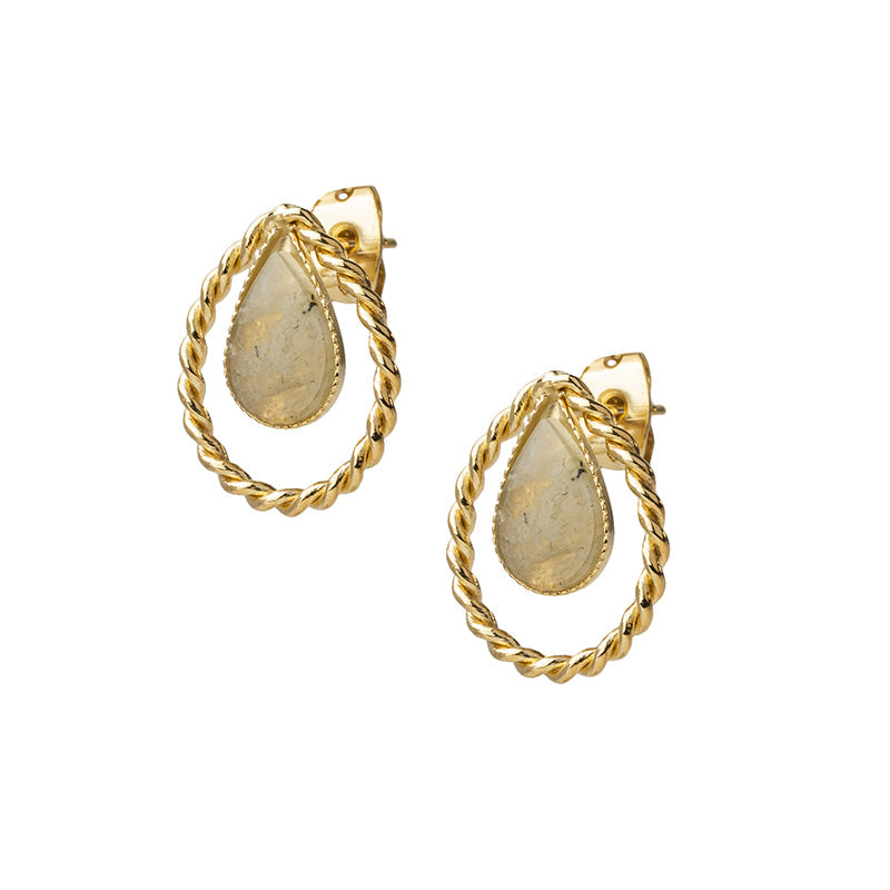 Boucles d'oreilles GOUTTES TORSADÉES