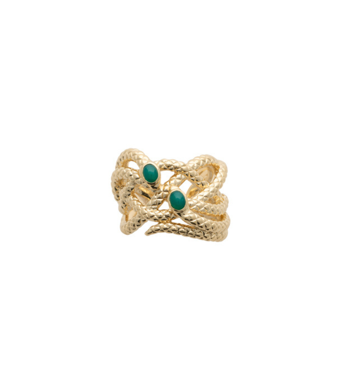 Bague SERPENTINE 2 pierres