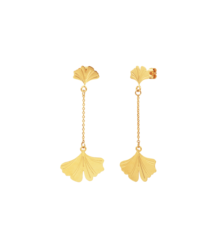 Boucles d'oreilles GINGKO pendantes