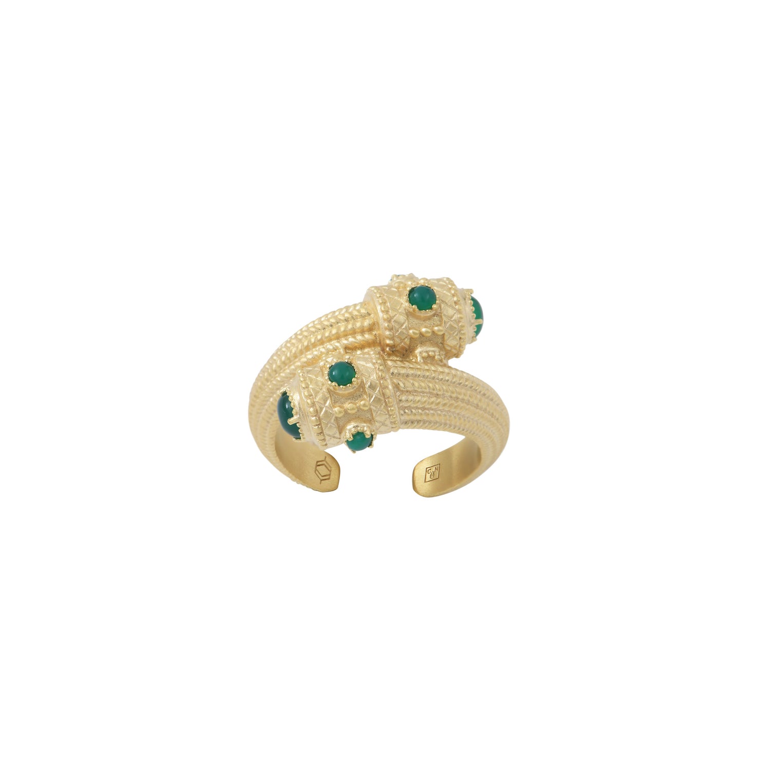 OLYMPIA Ring - Green Agate