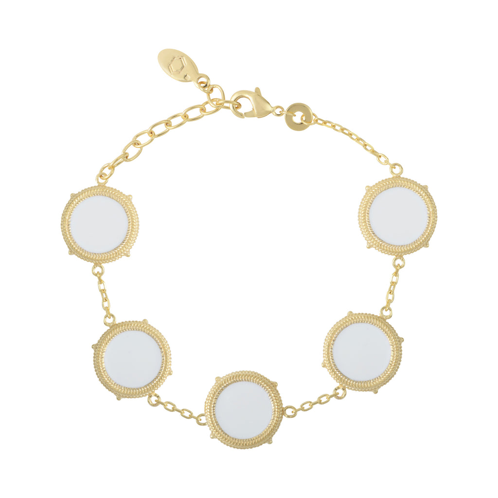 VALENTINA White Email Bracelet