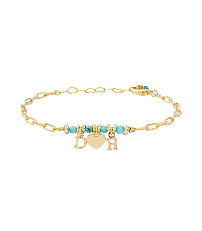 Bracelet MON COEUR INITIALE Enlacé