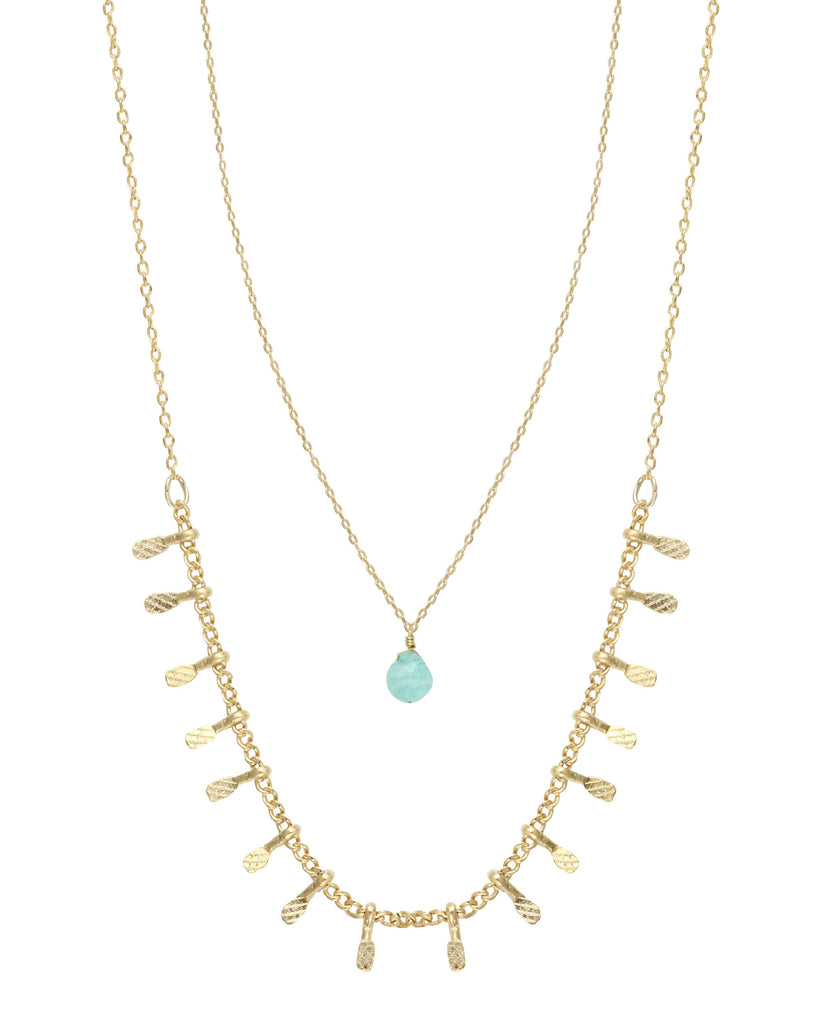 Collier Collier double FANTASIA turquoise - 45 cm LABELLE collection - My Fashion Lab