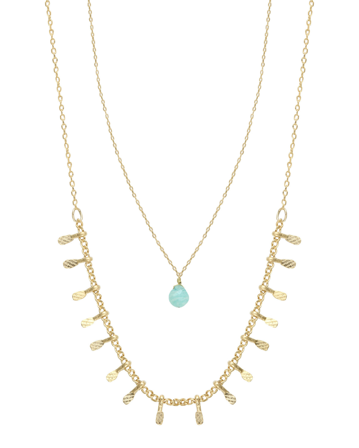 Collier Collier double FANTASIA turquoise - 45 cm LABELLE collection - My Fashion Lab