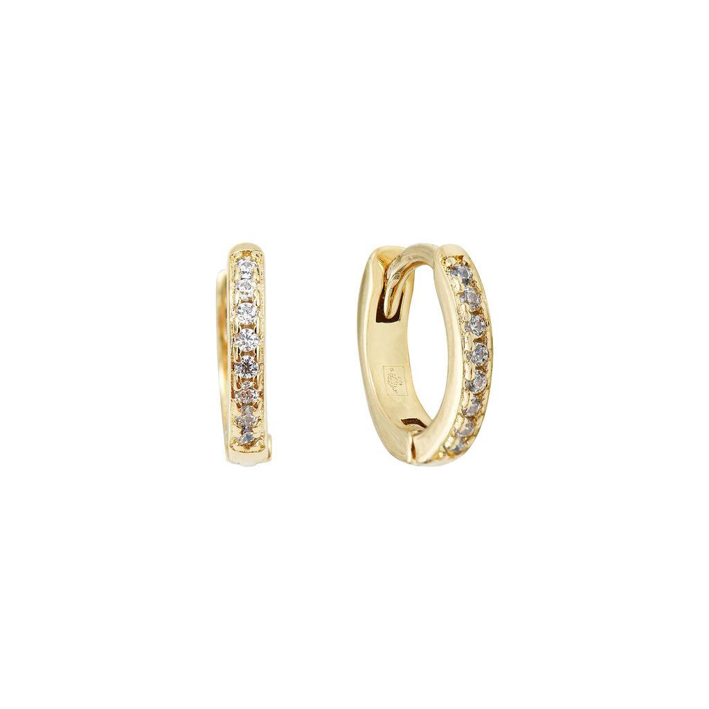 LOU mini rhinestone hoops