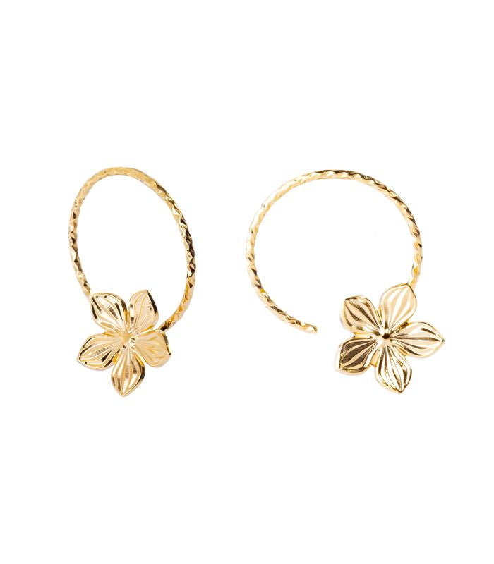 Boucles d'oreilles ROUNDER fleur