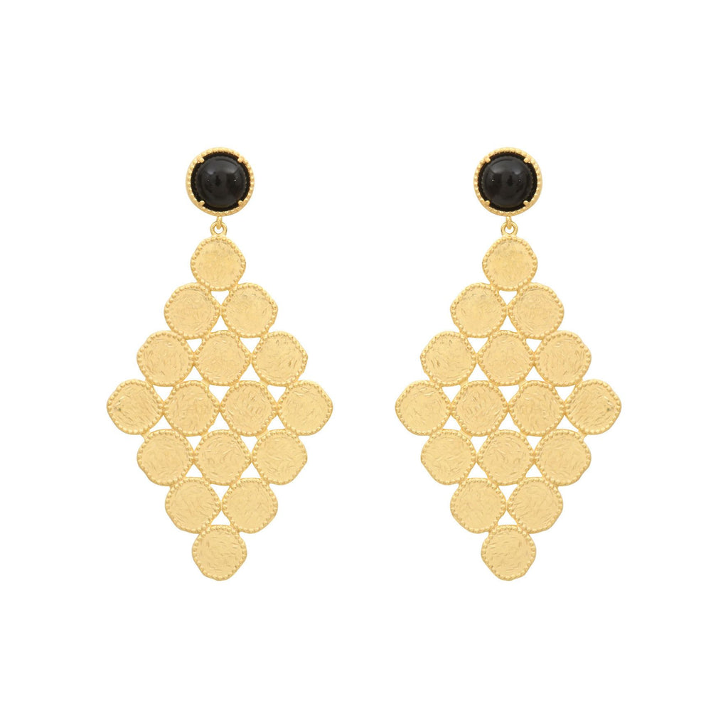 MAIA green agate earrings