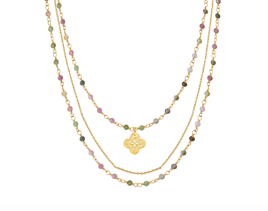 Collier triple SABBAH trèfle