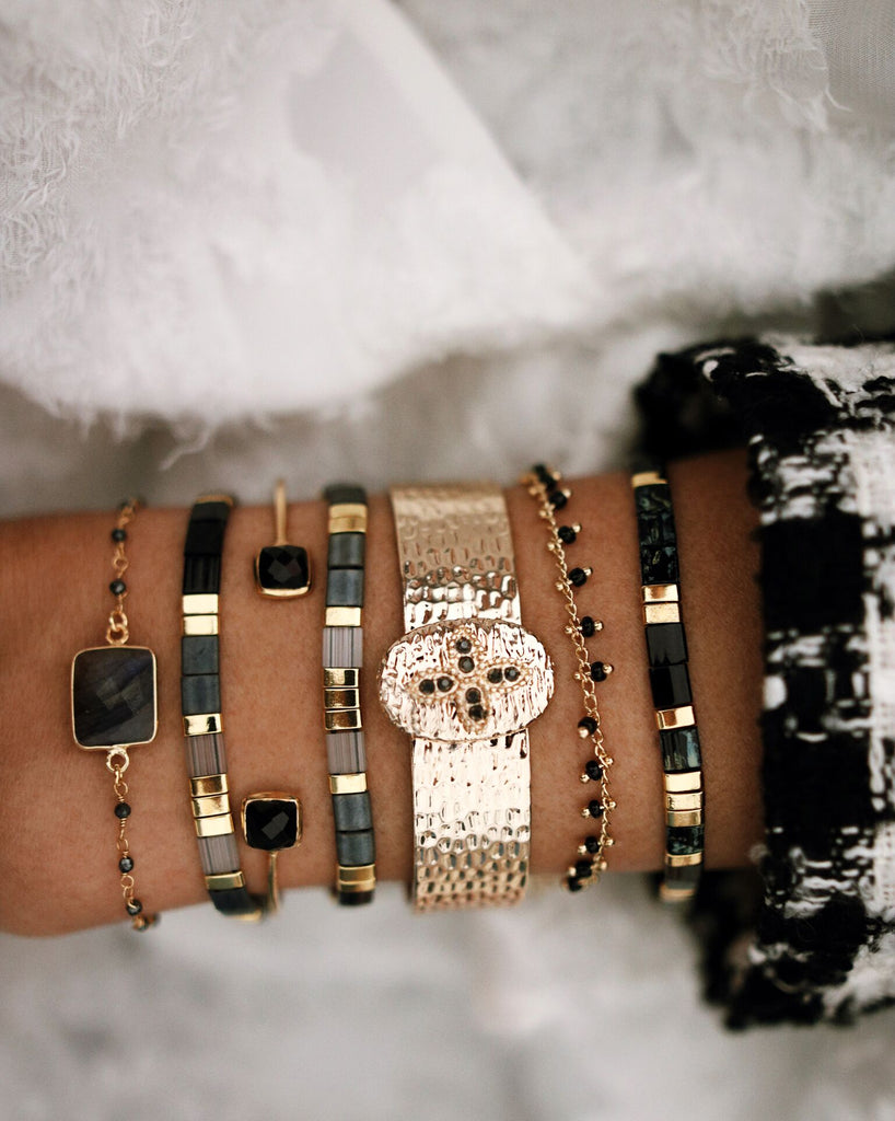 DOUBLE STONE bangle