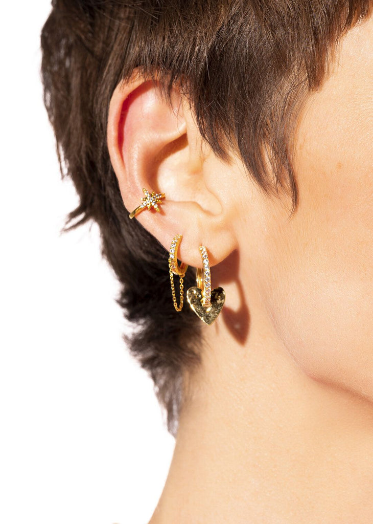 Boucles d'oreilles HEART HOOPS