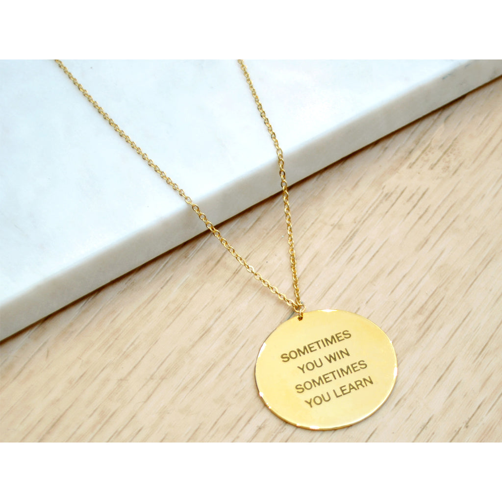 Personalized necklace GUSTAVE - medal 32mm
