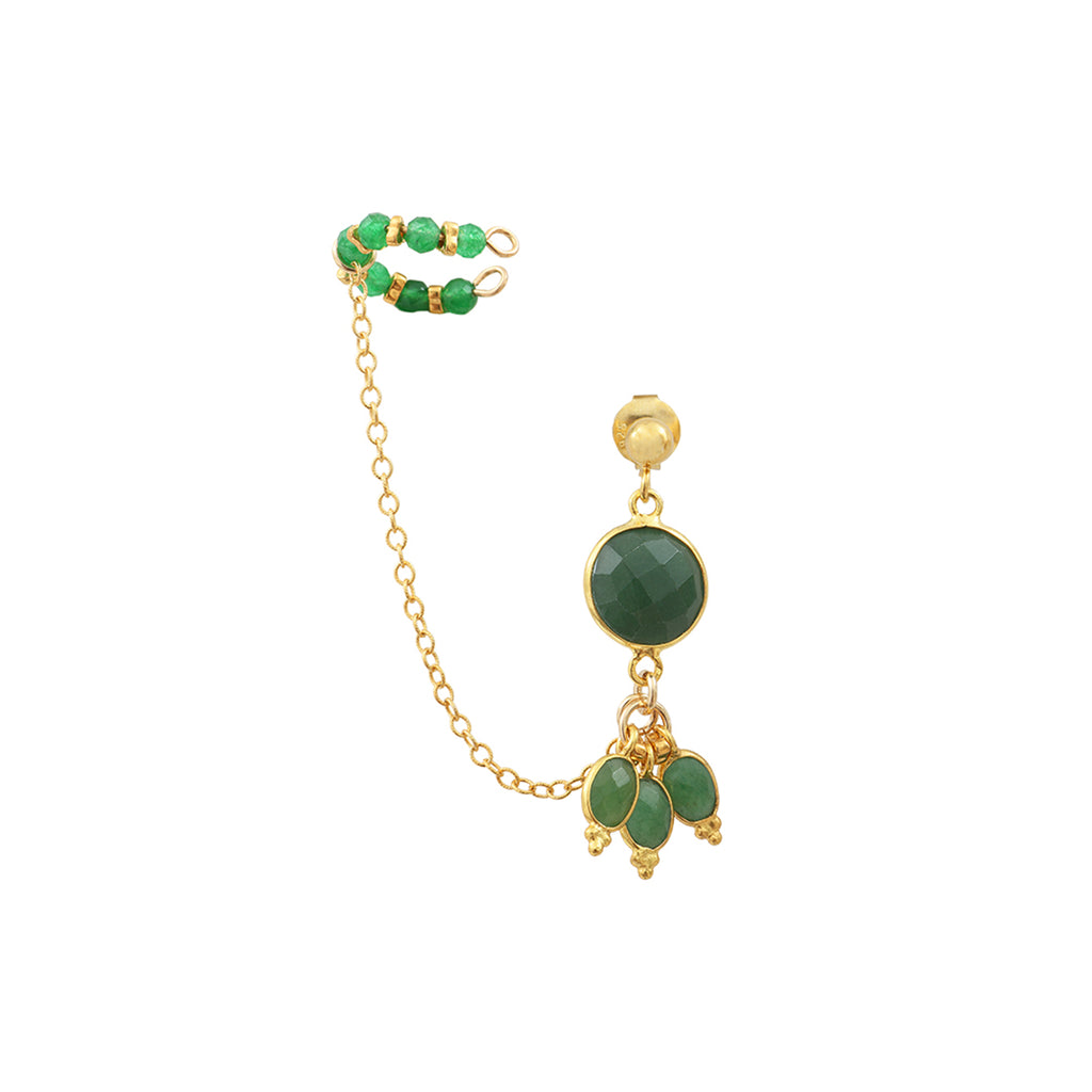 BANGALORE single earring - Emerald Sillimanite