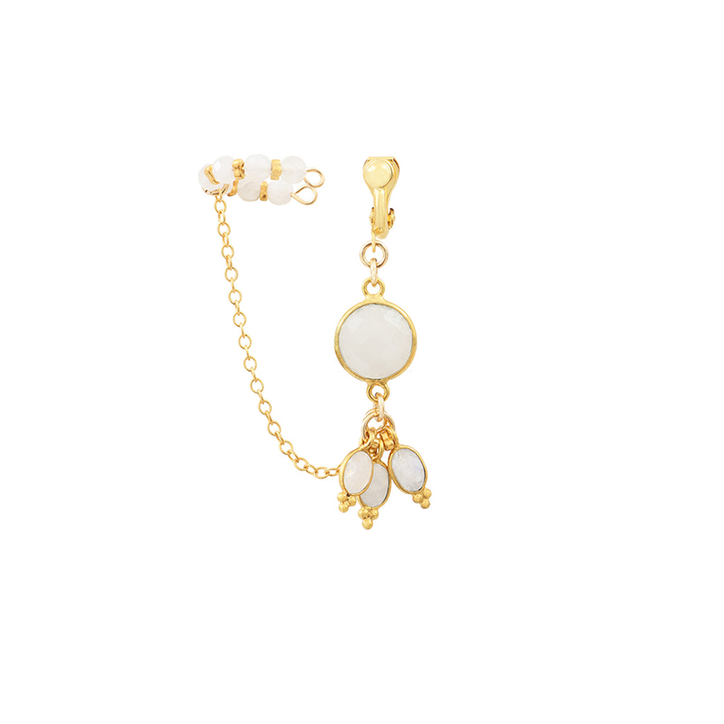 BANGALORE single earring - Moonstone