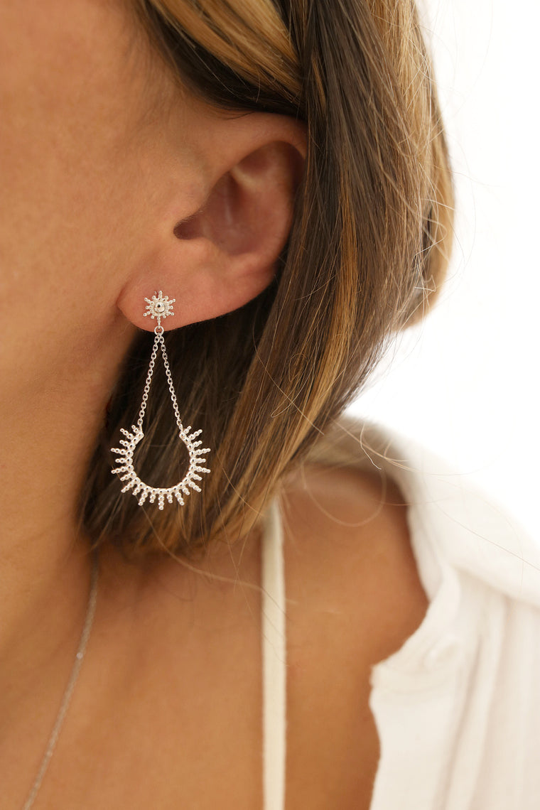 Boucles d'oreilles GAIA - argent