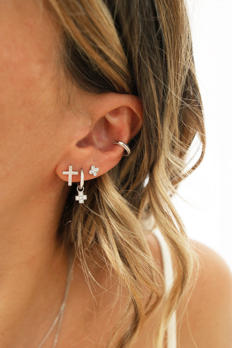 Mini-créoles CROSS - argent