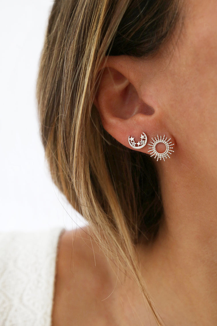 Puces d'oreilles MULTI STAR - argent