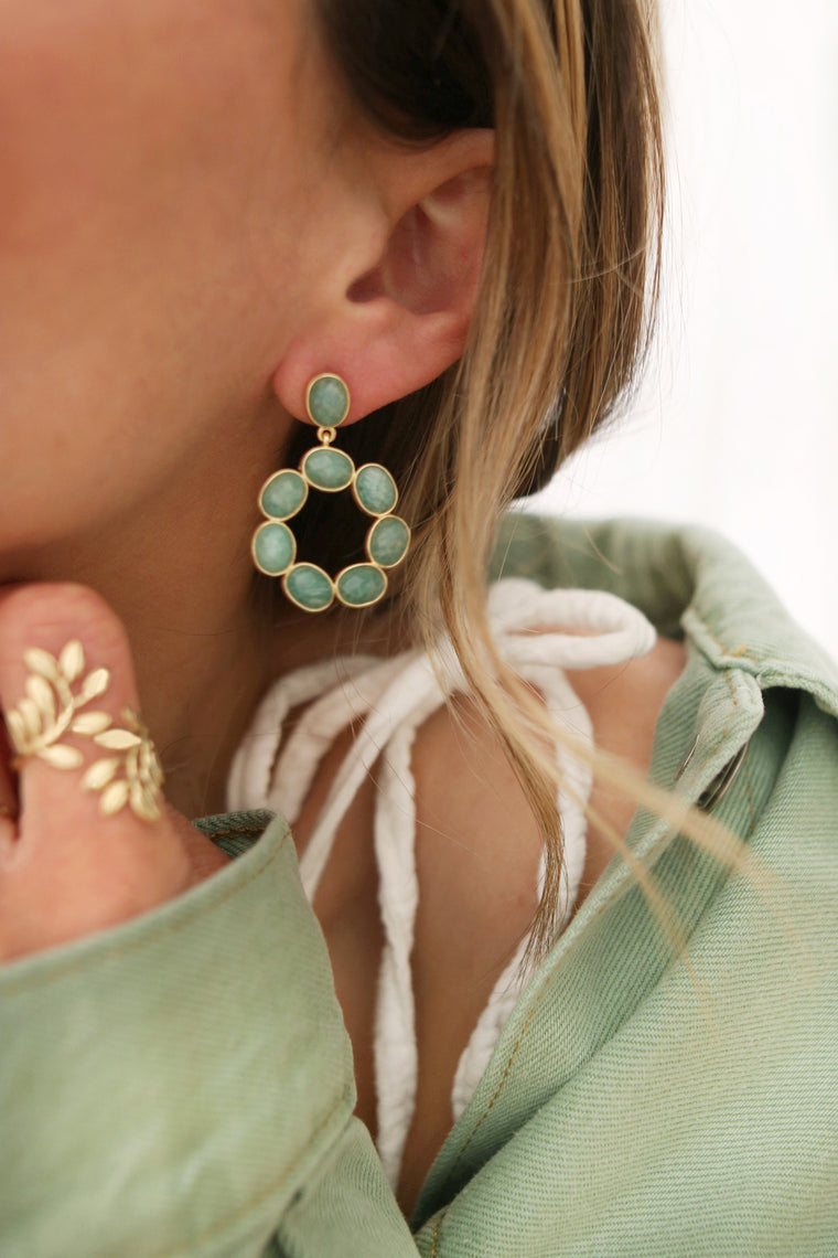 Boucles d'oreilles MOHANA turquoise