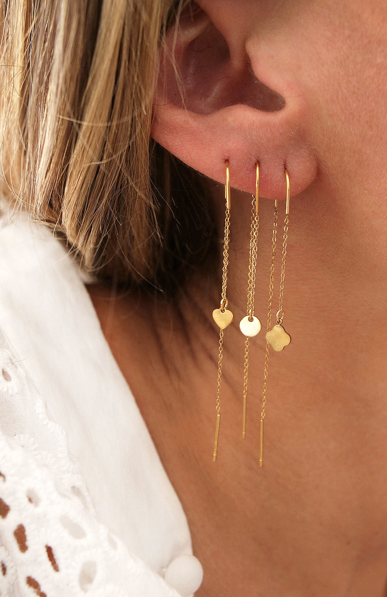 Boucles d'oreilles chaine VIRGINIE - rond