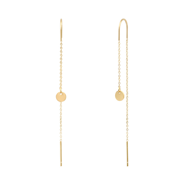 Boucles d'oreilles chaine VIRGINIE - rond