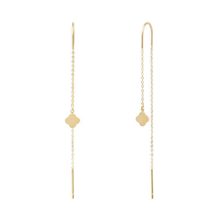 Boucles d'oreilles chaine VIRGINIE - trèfle