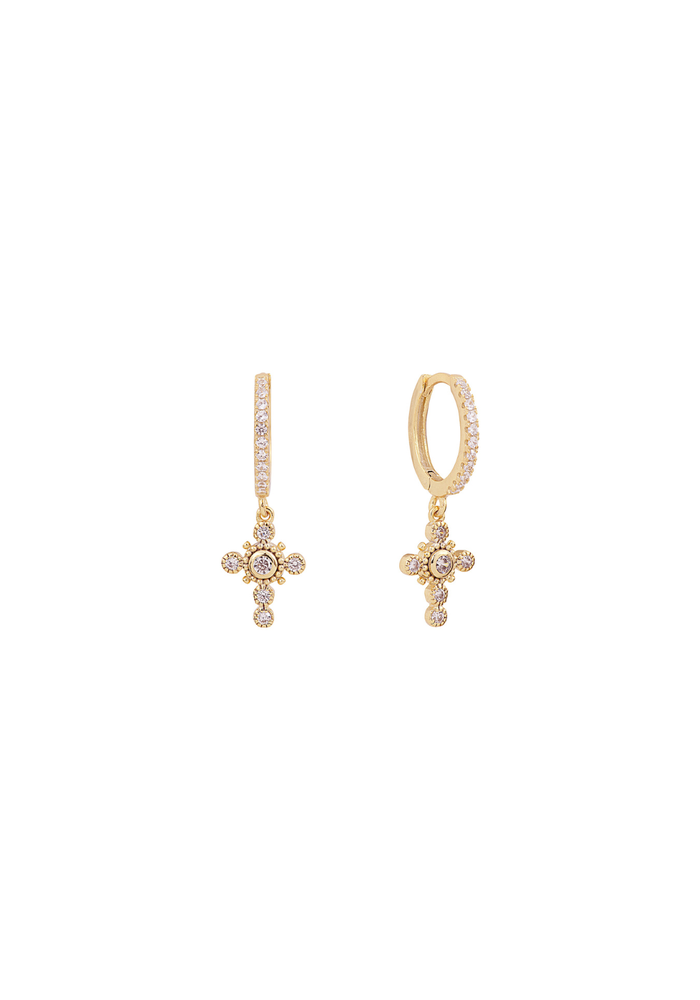 Mini CRUZ hoops - gold plated
