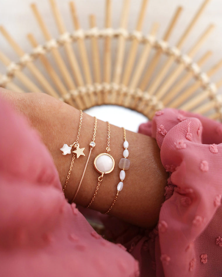 LILY Bracelet - White Quartz