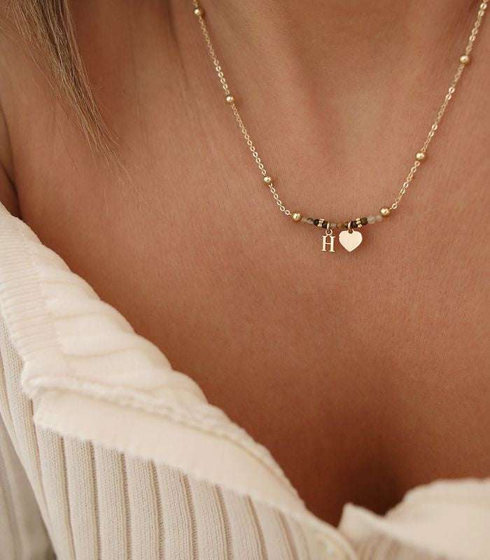 PRECIOUS long necklace - White mother-of-pearl