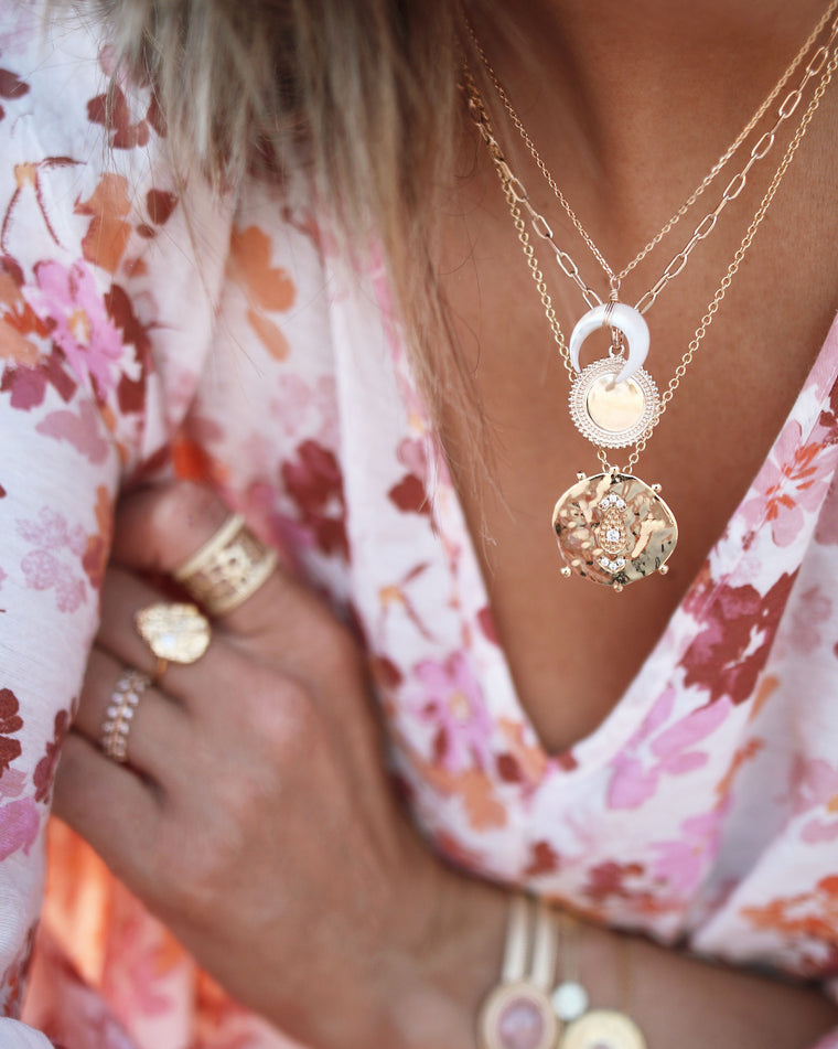 Collier Collier LUNA blanc - 40 cm LABELLE collection - My Fashion Lab