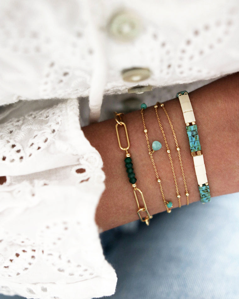 LOUISE Bracelet - Green Agate