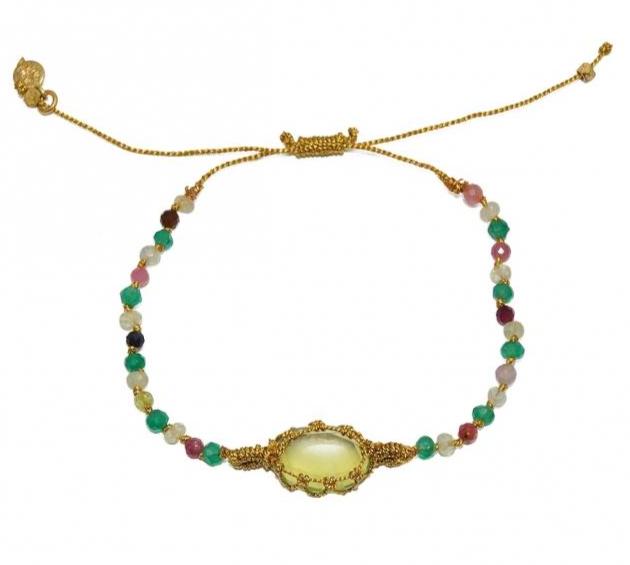 Bracelet TRESSÉ préhnite