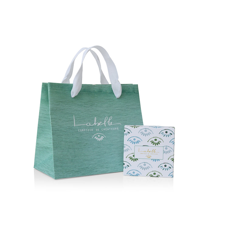 Bracelet de cheville CAURI écru et doré