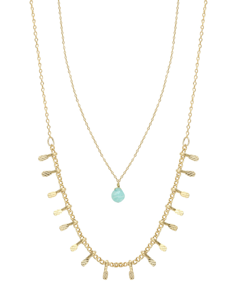 MALIA Amazonite double necklace